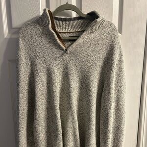 Chaps Men's Gray Zip-Up Sweater